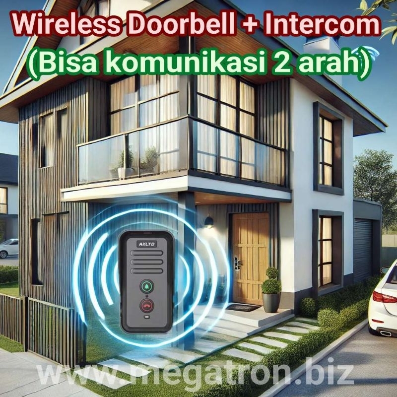 2-in-1 Bel Rumah+intercom tanpa Kabel (bisa bicara 2 arah) - bisa 800m