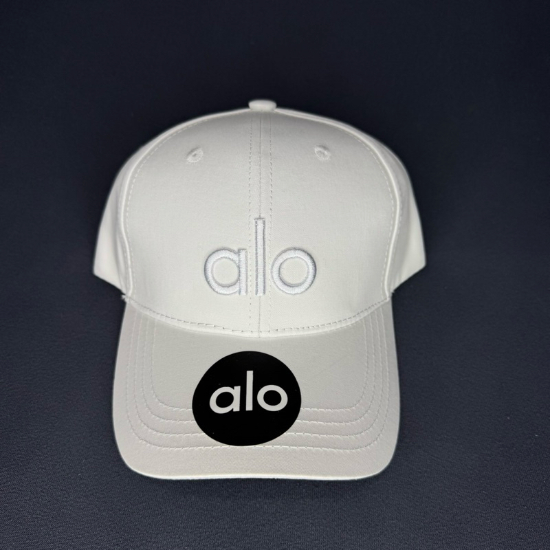 Topi Lari Olahraga ALO Full White Bahan Cotton