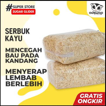ADEWAP GLIDER Serbuk Kayu Alas Kandang Sugar Glider