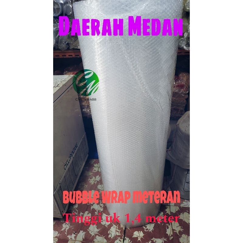 Plastik Bubble Wrap meteran warna Transparan