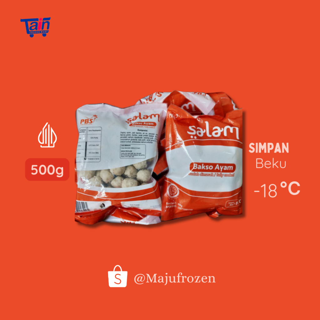 

Bakso ayam SALAM kerikil 500gr Isi 100 Biji