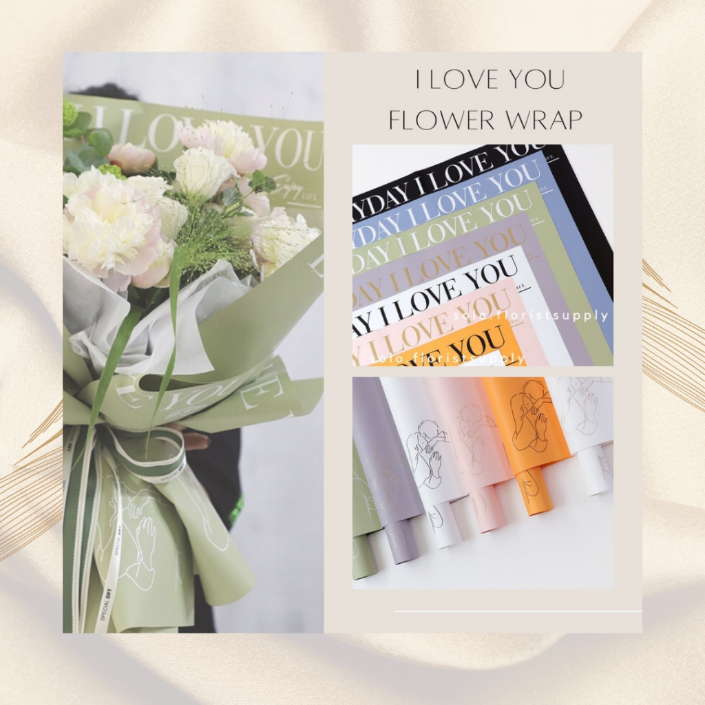 

WRAPPING PAPER MOTIF I LOVE YOU COUPLE GIFT FLOWER WRAPPING CELLOPHANE KERTAS BUKET BUNGA FLORAL WRAPPING BUKET CRAFT PAPER GIFT PAPER KERTAS BUNGA FLORIST WATERPROOF PAPER NON WOVEN PAPER PASTEL PAPER BUKET WISUDA MONEY BOUQUET KERTAS MOTIF WARNA GOLD