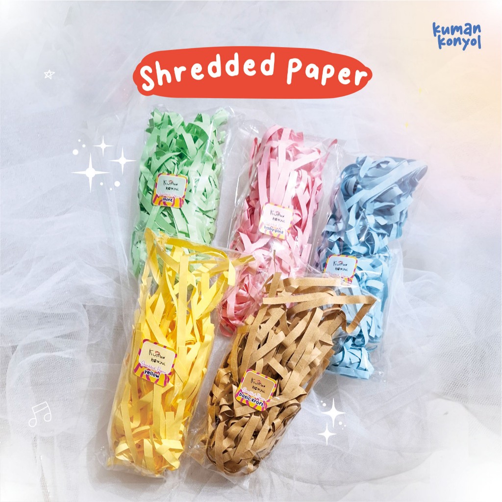 SHREDDED PAPER ◼️ ISIAN HAMPERS ◼️ KERTAS CACAH ◼️ KERTAS PACKING PER 10 GRAM ◼️ KERTAS SERUT WARNA