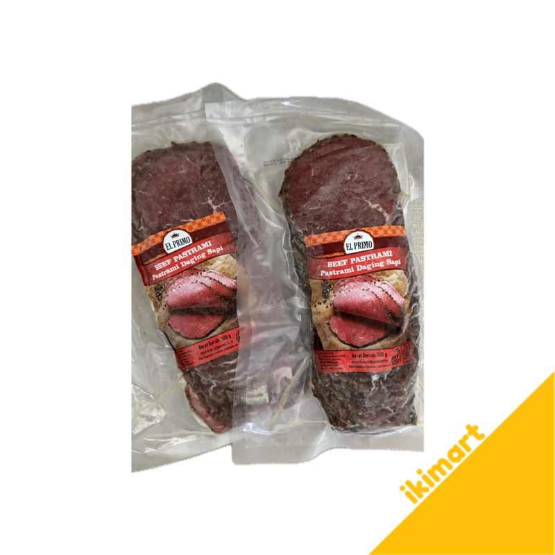 

Sliced Beef Pastrami Smoked & Seasoned El Primo Sliced Daging Sapi