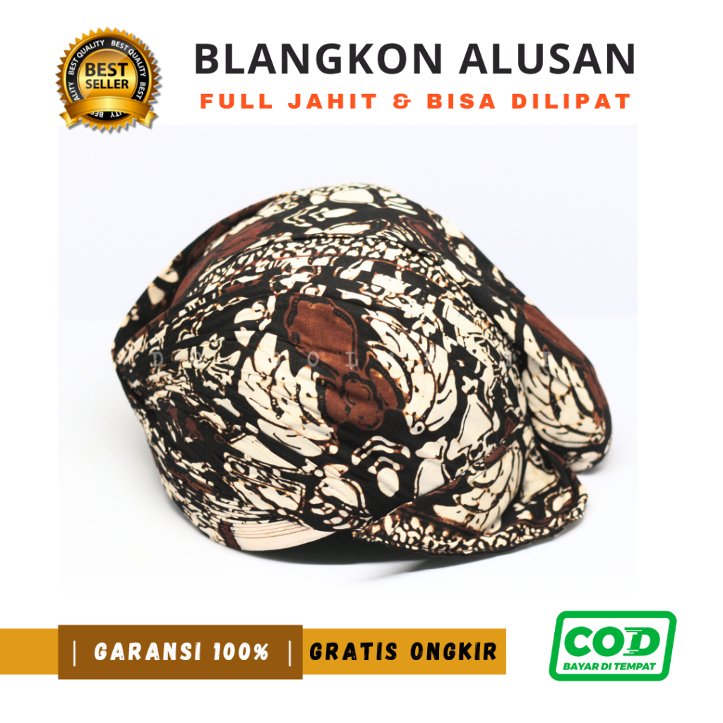 Blangkon Jawa Batik Alusan Blankon Jogja Alusan Cuci Lipat Full Jahit
