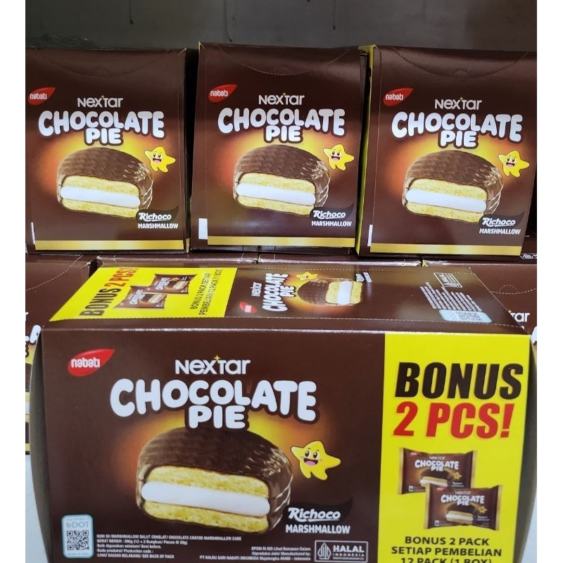 

NEXTAR Chocolate pie Richoco Marshmellow -1 box isi 12 pcs