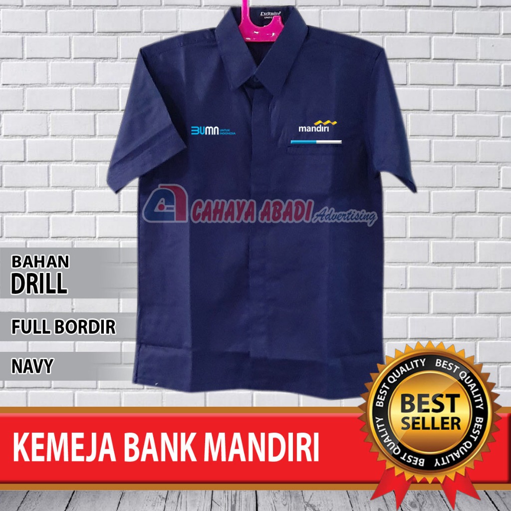Kemeja BUMN Mandiri Seragam BUMN Mandiri Baju BUMN Mandiri Navy