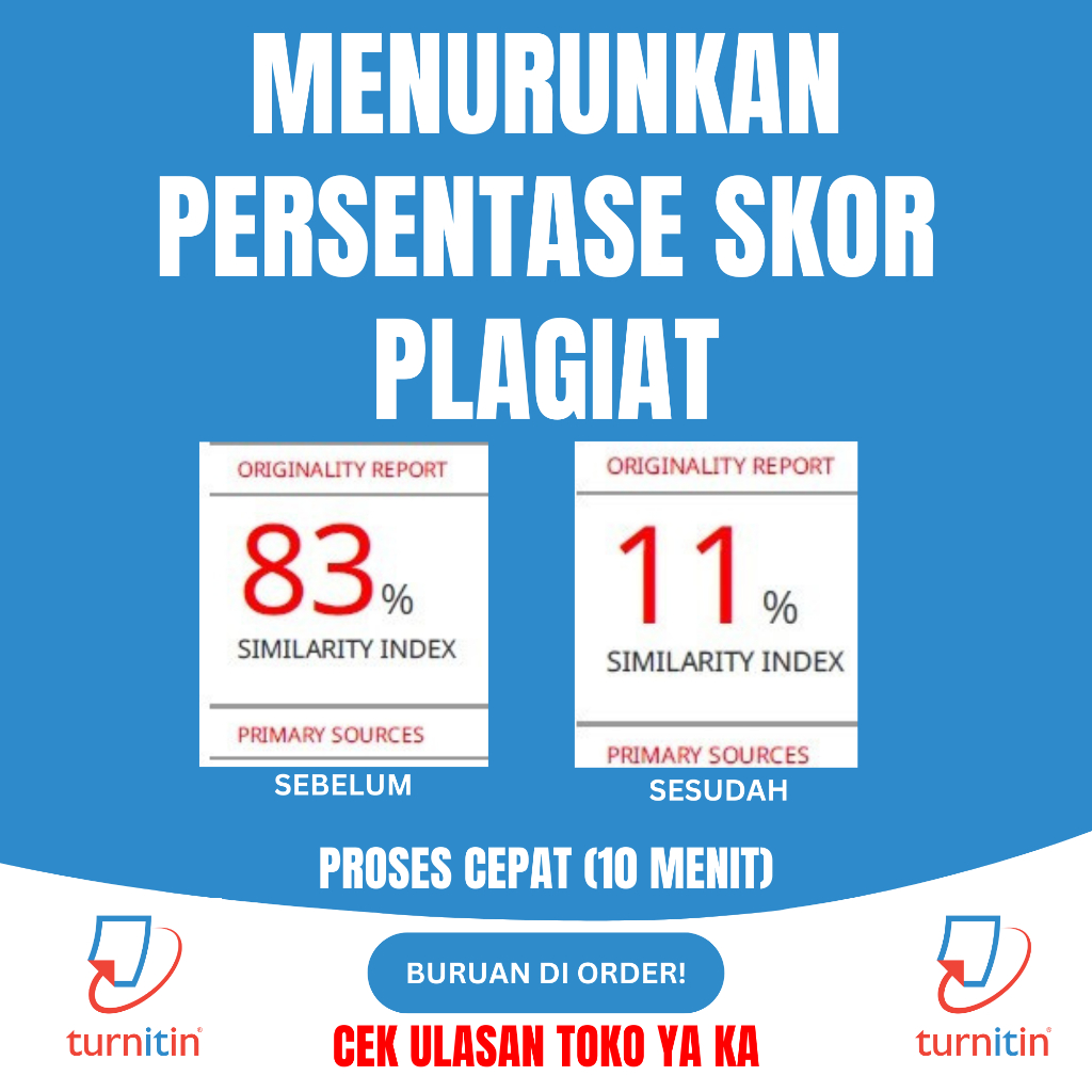 Menurunkan SKOR PLAGIAT ANTI FLAG SKRIPSI/JURNAL/TA