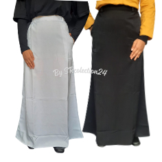 Rok Kerja A Line Hitam Putih Panjang Berkaret/ Rok Kerja, Pelatihan, Ospek,Sekolah Kwalitas Premium