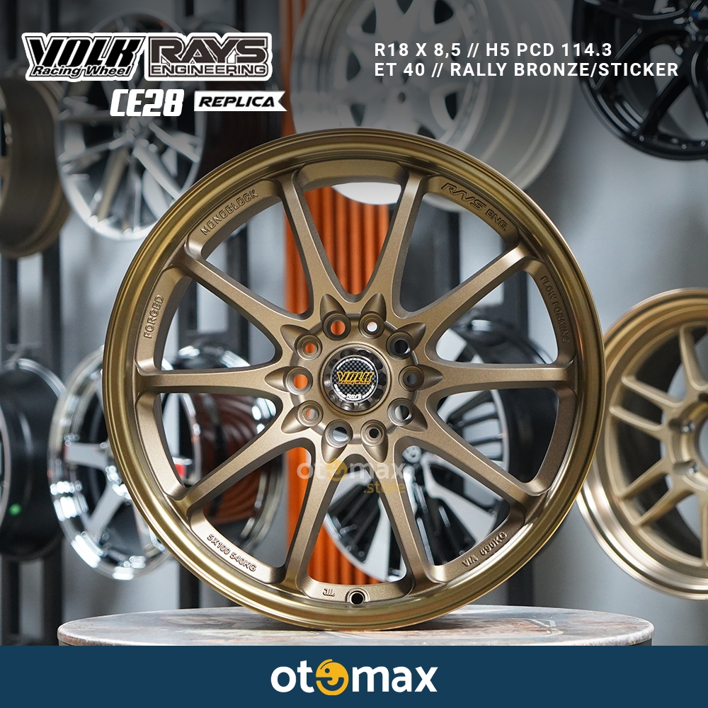 Velg Mobil Volk Rays Ce28 Ring 18 X 8.5 H5 PCD 114.3  ET40 Rally Bronze