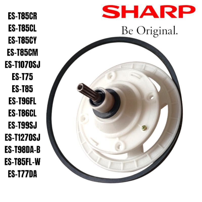 1 SET GEAR BOX MESIN CUCI SHARP+V-BELT ES-T95CR mesin cuci sharp 2 tabung