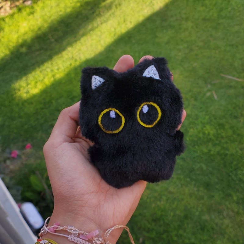 Black Cat Plush Keychain