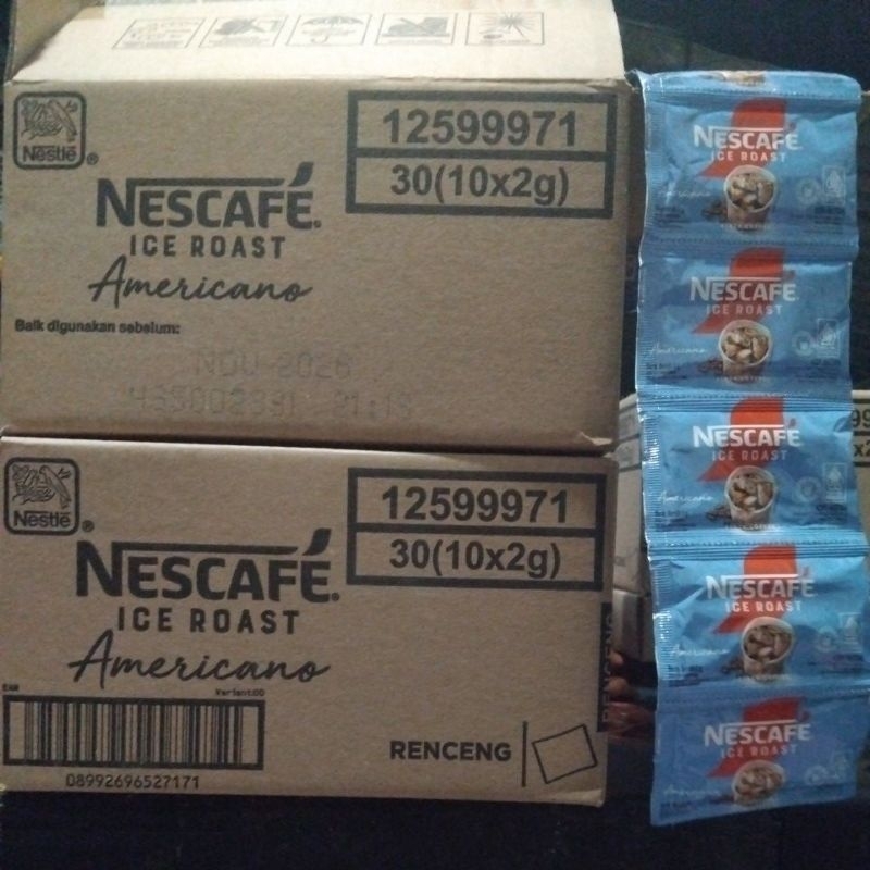 

NESCAFE ICE ROAST AMERICANO 2G 1 KARTON ISI 30 RENCENG