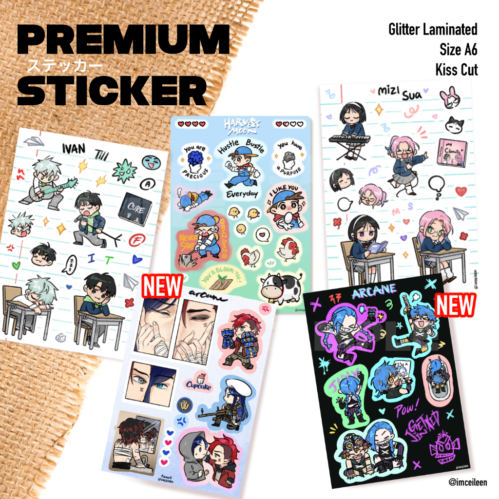 

PREMIUM STICKER SHEET | Arcane | Wotakoi | Alien Stage | Harvestmoon
