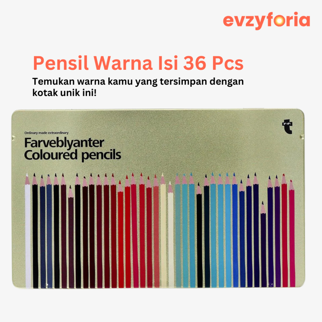 

Pensil Warna 12/36 Pcs Dual Warna Wadah Kotak Besi