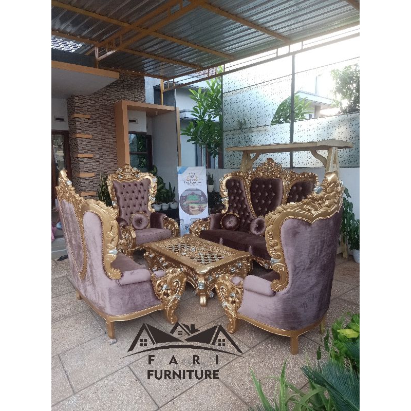 Sofa Bellagio Mewah Kayu Jati Furniture Jepara