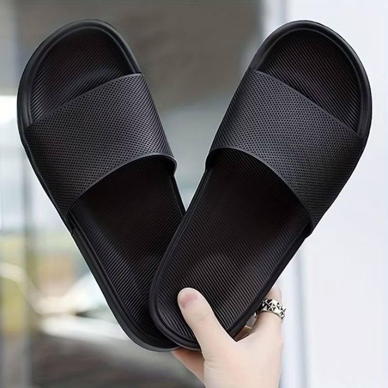 Sandal slop polos pria upper model jaring sandal slide ringan