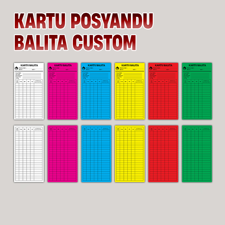 

KARTU BALITA / KARTU POSYANDU BALITA / KARTU TIMBANG BALITA CUSTOM