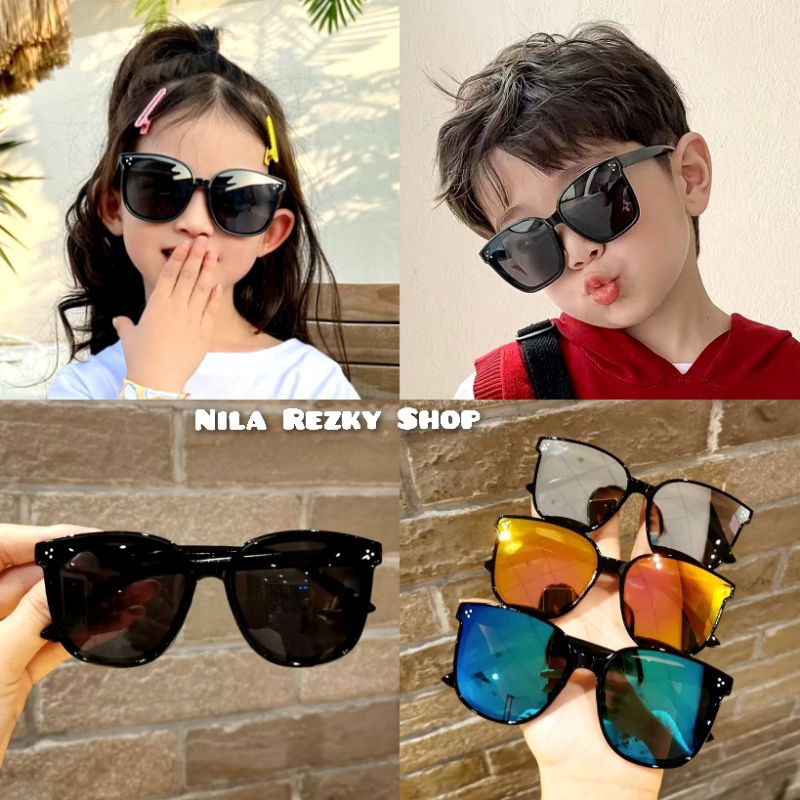 [READY MAKASSAR] Kacamata Anak Hitam Korea Murah Cewek Cowok Kacamata Hitam High Quality Import Kids