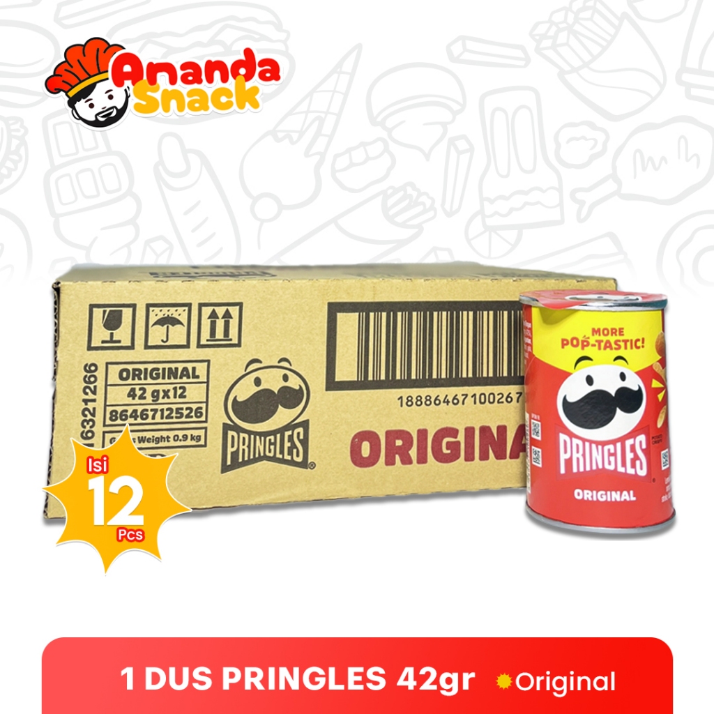 

(GROSIR 1 DUS) Pringles 42gr Kemasan Mini / Keripik Kentang Pringles Rasa Original