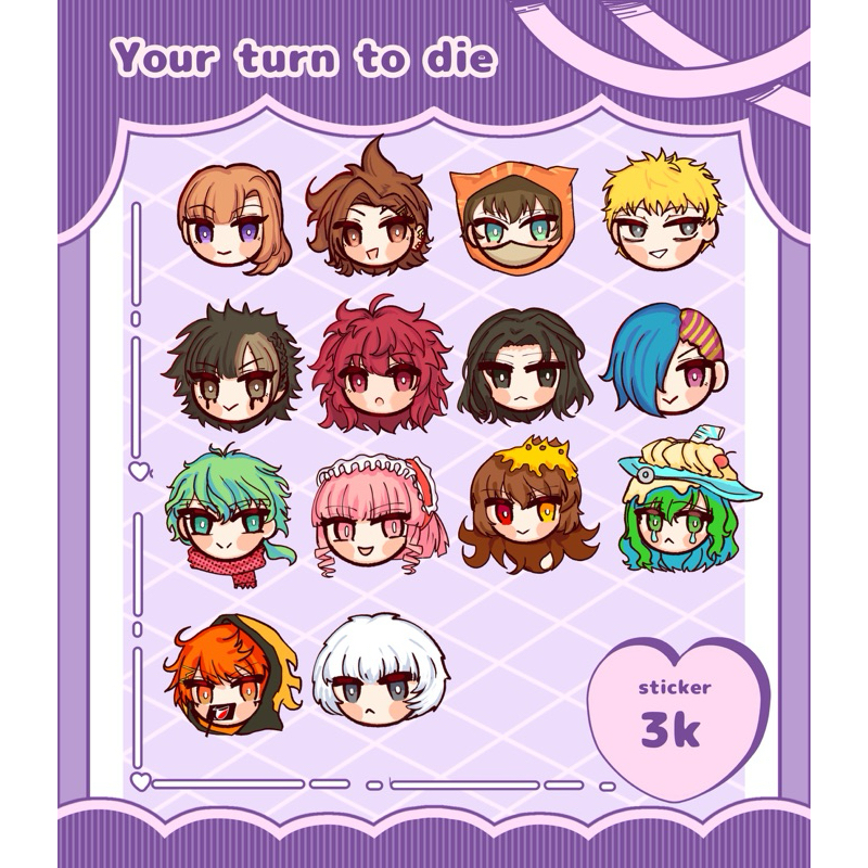 

Your turn to die Mini stickers (MIN 2-4 Stickers)|ORIGINAL FANMERCH