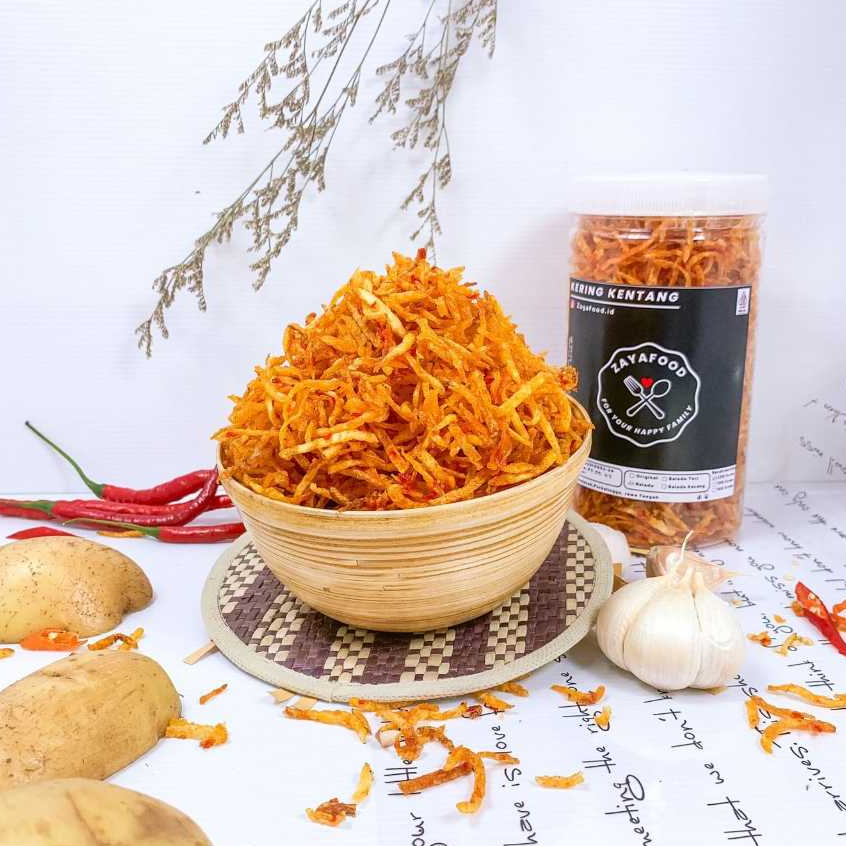 

Kering Kentang Mustofa Pedas Manis Balado Kacang Teri ZAYAFood Tanpa Bahan Pengawet Toples 1000ml