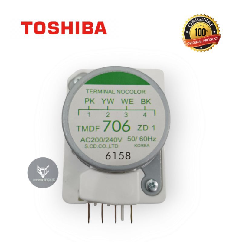TIMER Kulkas 2 Pintu TOSHIBA Original | Timer Coil 1 3 Kulkas 2 Pintu Toshiba | TMDF 706 D 1