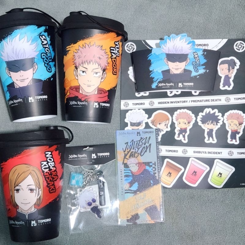 Jujutsu Kaisen Reusable Cup / Sticker / Cup Holder Keychain Holo Card - Official from Jujutsu Kaisen