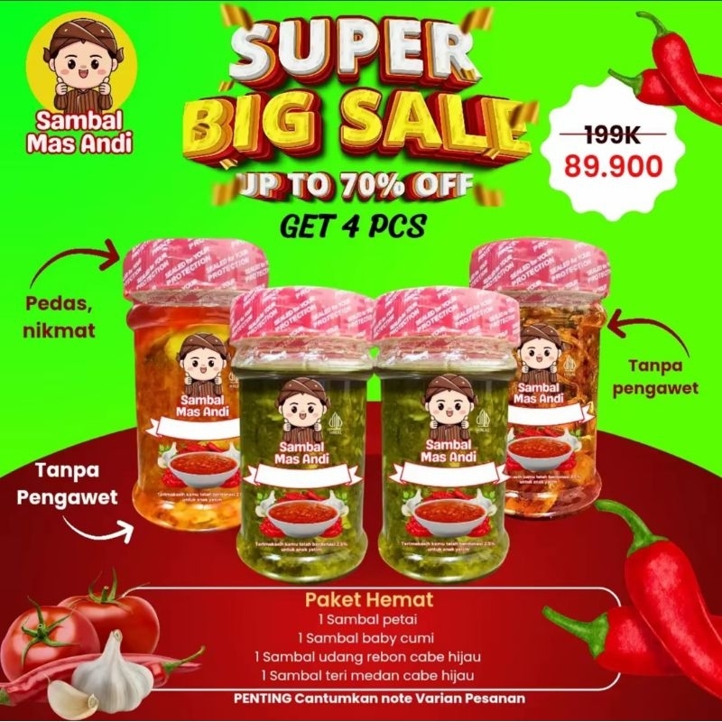 

sambal paket get 4 pcs