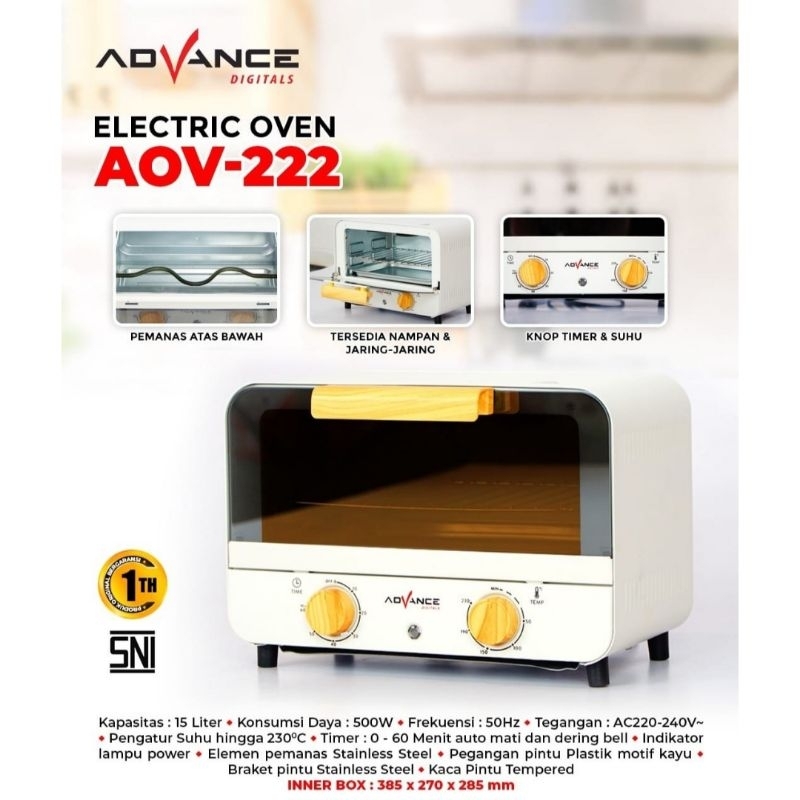 ADVANCE OVEN LISTRIK ELECTRIC OVEN AOV-222