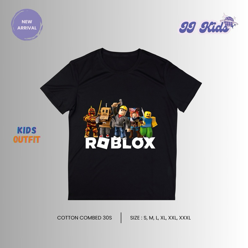 Kaos Anak Roblox Unisex Laki-Laki & Perempuan Cotton Combed  30s 2Thn - 14Thn JJ KIDS T-Shirt