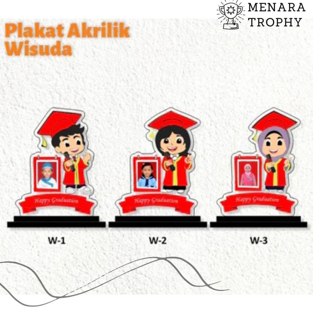 Piala Wisuda Akrilik Bingkai Foto Piala Wisuda Anak Akrilik Plakat Wisuda Anak Akrilik Custom