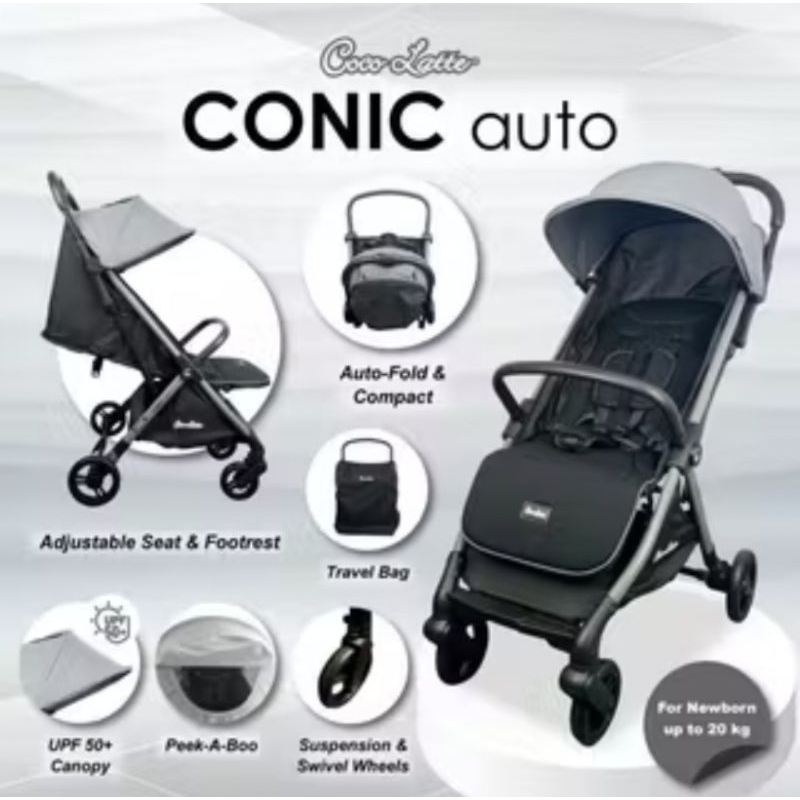 Stroller preloved chocolate conic auto