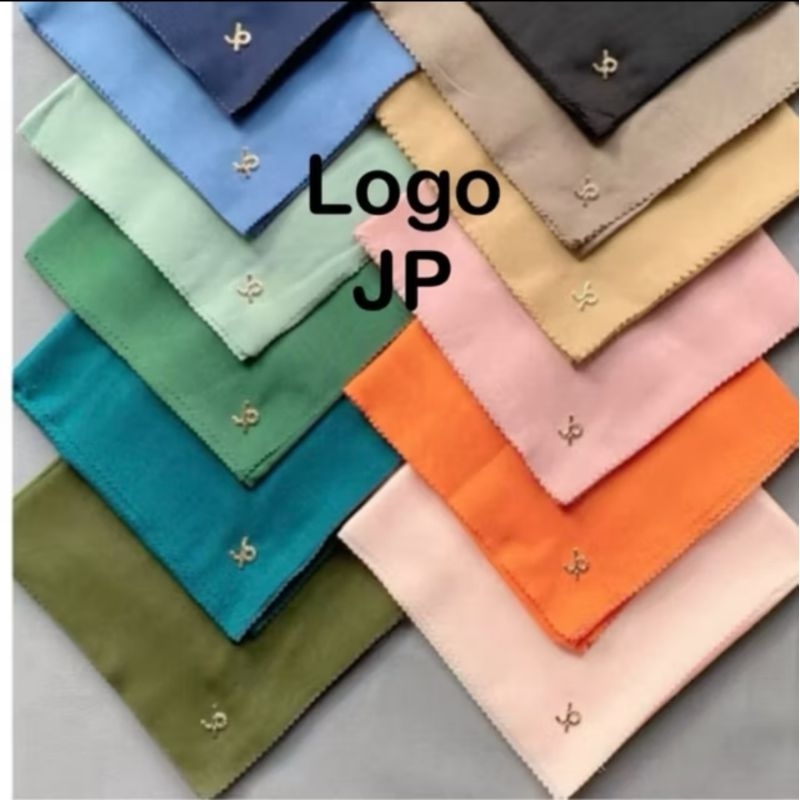 Hijab Segiempat Polos Logo JP Journey Paris Premium - Jilbab Paris Polos Jorney