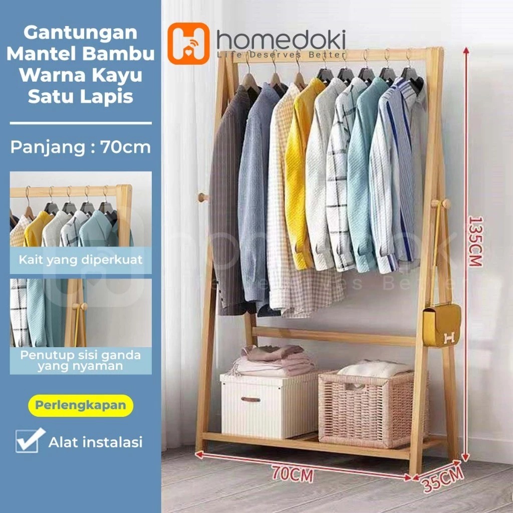 Rak Gantungan Baju /Rak Gantungan Serbaguna/Rak Gantung Baju Aesthetic/Rak Gantungan Baju Portable
