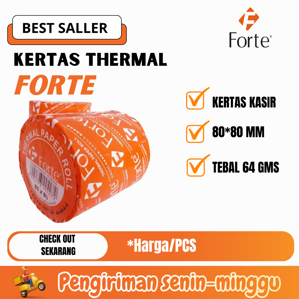

Kertas Thermal Forte / Kertas Kasir 80*80 mm