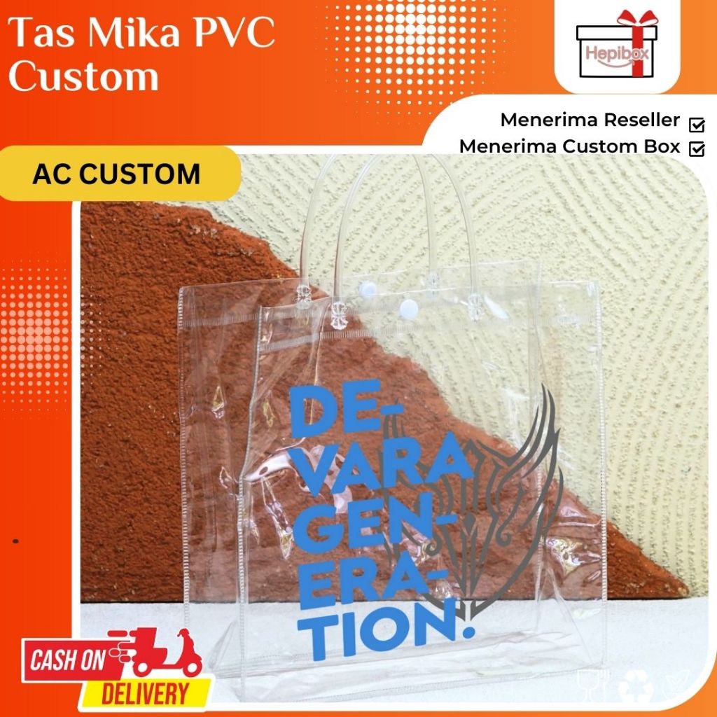 

TERIMA JASA CUSTOM TAS MIKA / Custom Ukuran Tas mika / Plastik Pvc / Custom ukuran Tas Hampers Gift bag | AC CUSTOM