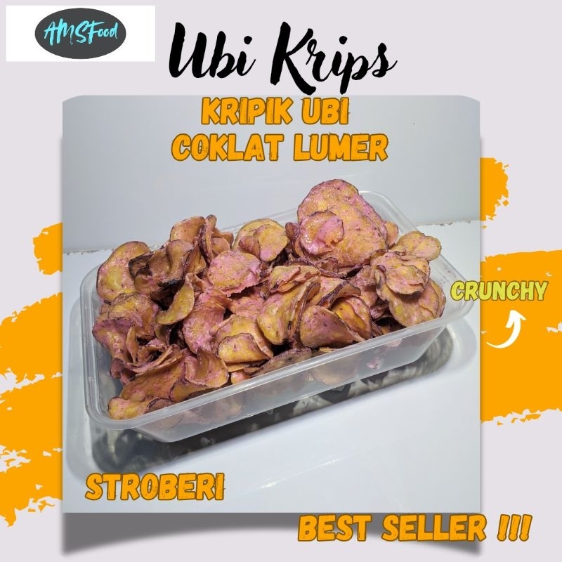 

Keripik Coklat/kripik coklat Ubi Lumer Kemasan 500ML Stroberi - Makanan Ringan Manis - Cemilan manis, keripik Ubi, Snack, Crispy