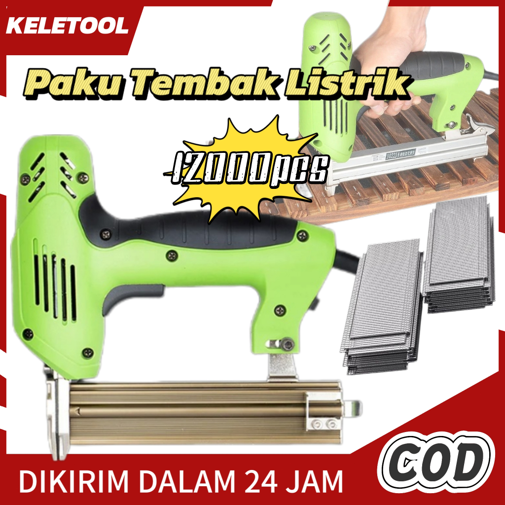 

Keletool Alat Paku Tembak F30 Stepler Lurus Multifungsi Praktis 2000W Palu tenbak listrik paku lurus Elektrik Nailer Stapler Gun
