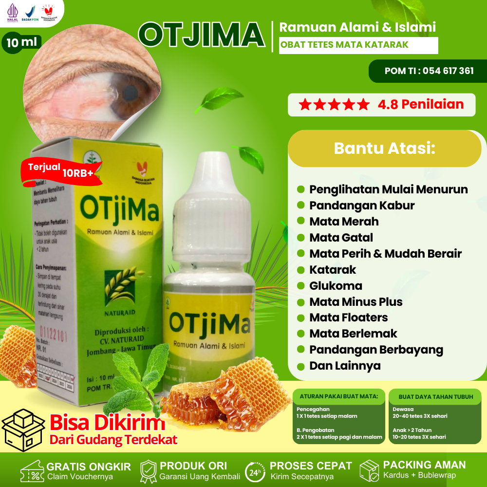 OTJIMA Obat Tetes Mata Asli Original - Pembersih Selaput Di Bagian Putih Bola Mata, Pembersih Mata K