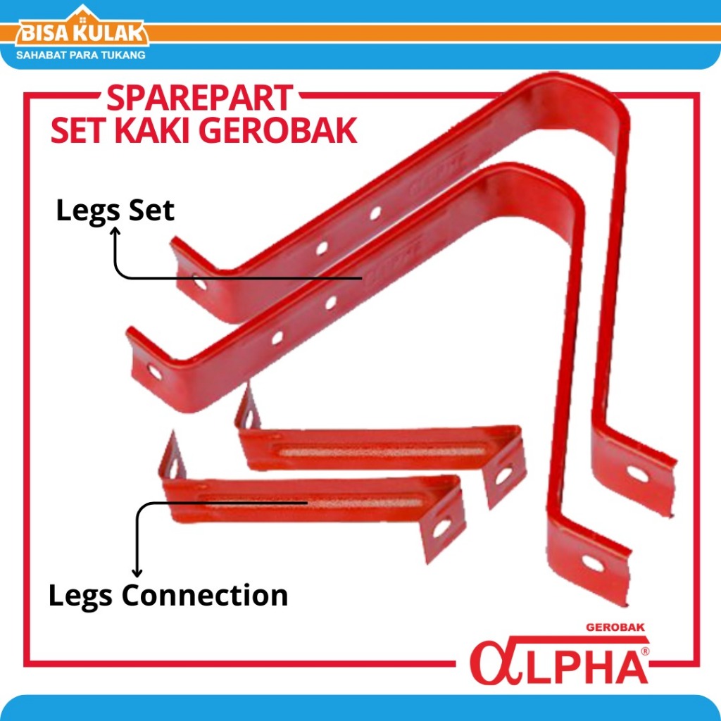 Leg Connection (Isi 2 PCS) - Sparepart Kaki Gerobak Sorong ALPHA