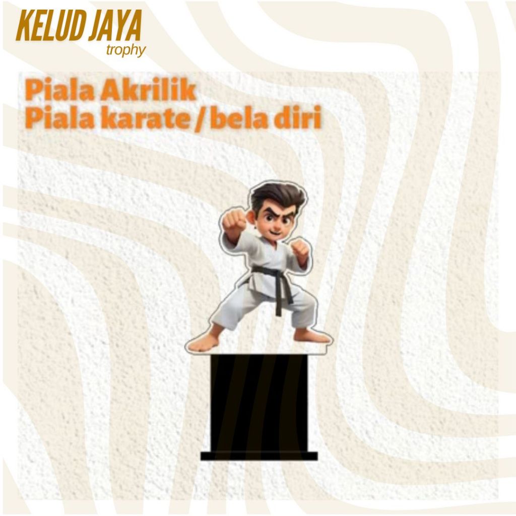 Piala karate Akrilik piala Bela diri Piala silat Custom