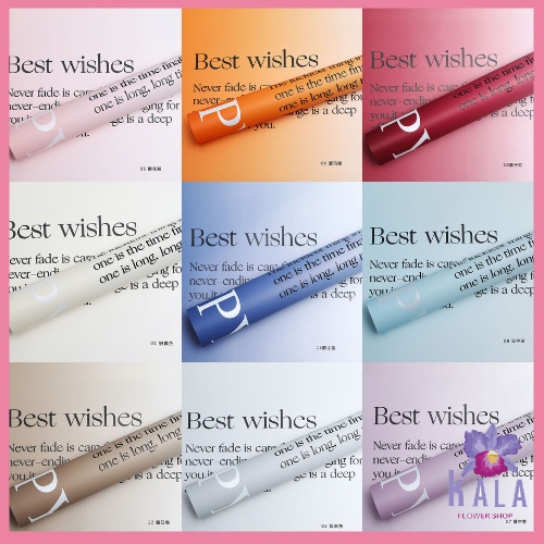 

kertas buket bunga gradient best wish flower wrapping Kb6133