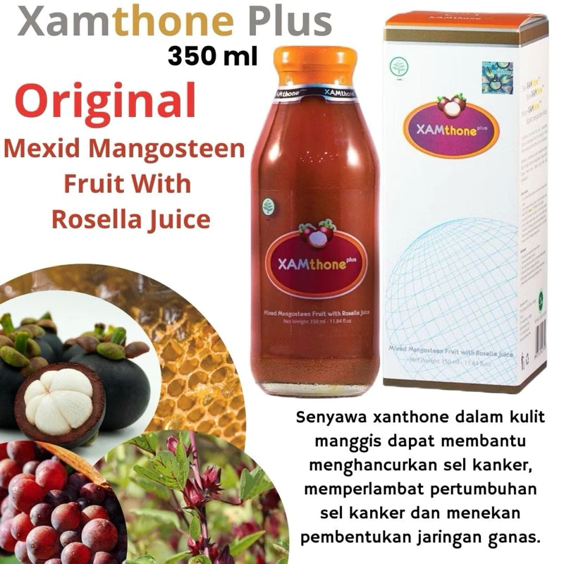 

(Asli COD) Sirup Xamthone Original 350ml | Xamthone Plus Jus Herbal Kulit Manggis Bunga Rosella