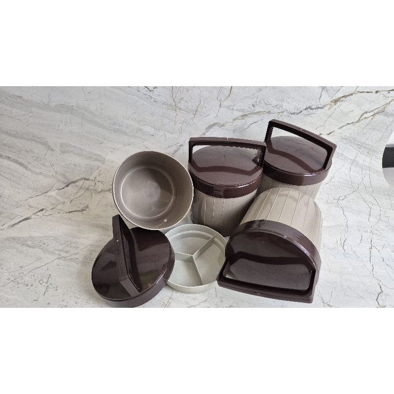 Bakoel Paket 4 pcs Rantang Samyang Plastik Cocok Untuk Wadah Hajatan, Bekal, dan Sajian Rumah Tangga