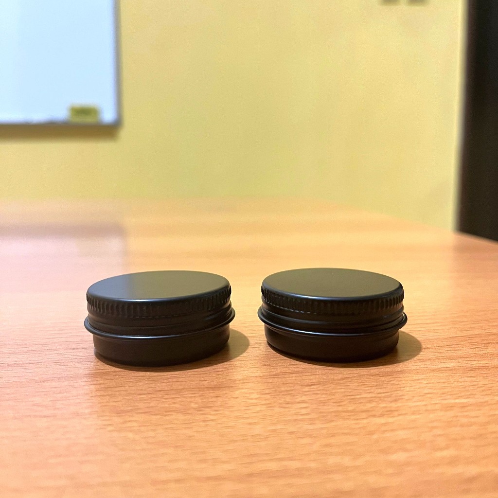 kaleng pomade 15gr / pot almunium 15 gram hitam