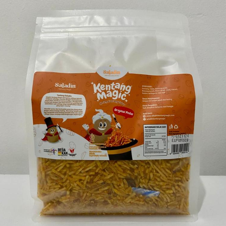 

Kemasan Pouch 500 g | Mustofa | Kentang Kering | Original Kulit Cabe Hijau Level 1-2 Pedas Food Crispy Snack Keripik Makanan pedas keripik kentang cemilan enak non msg