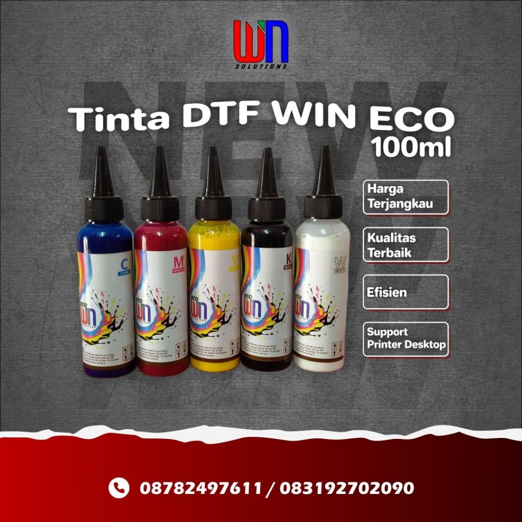 Win Eco Tinta DTF 100ml / Tinta DTF Berkualitas