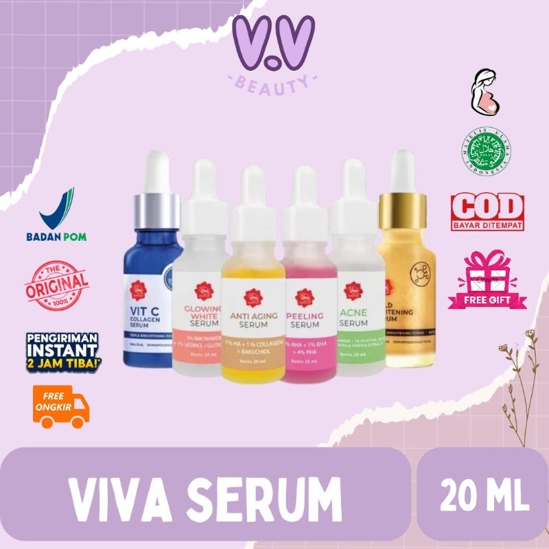 VIVA - Triple Setum Series 20ml Glowing white/anti aging/peeling /acne/vit c collagen/gold serum