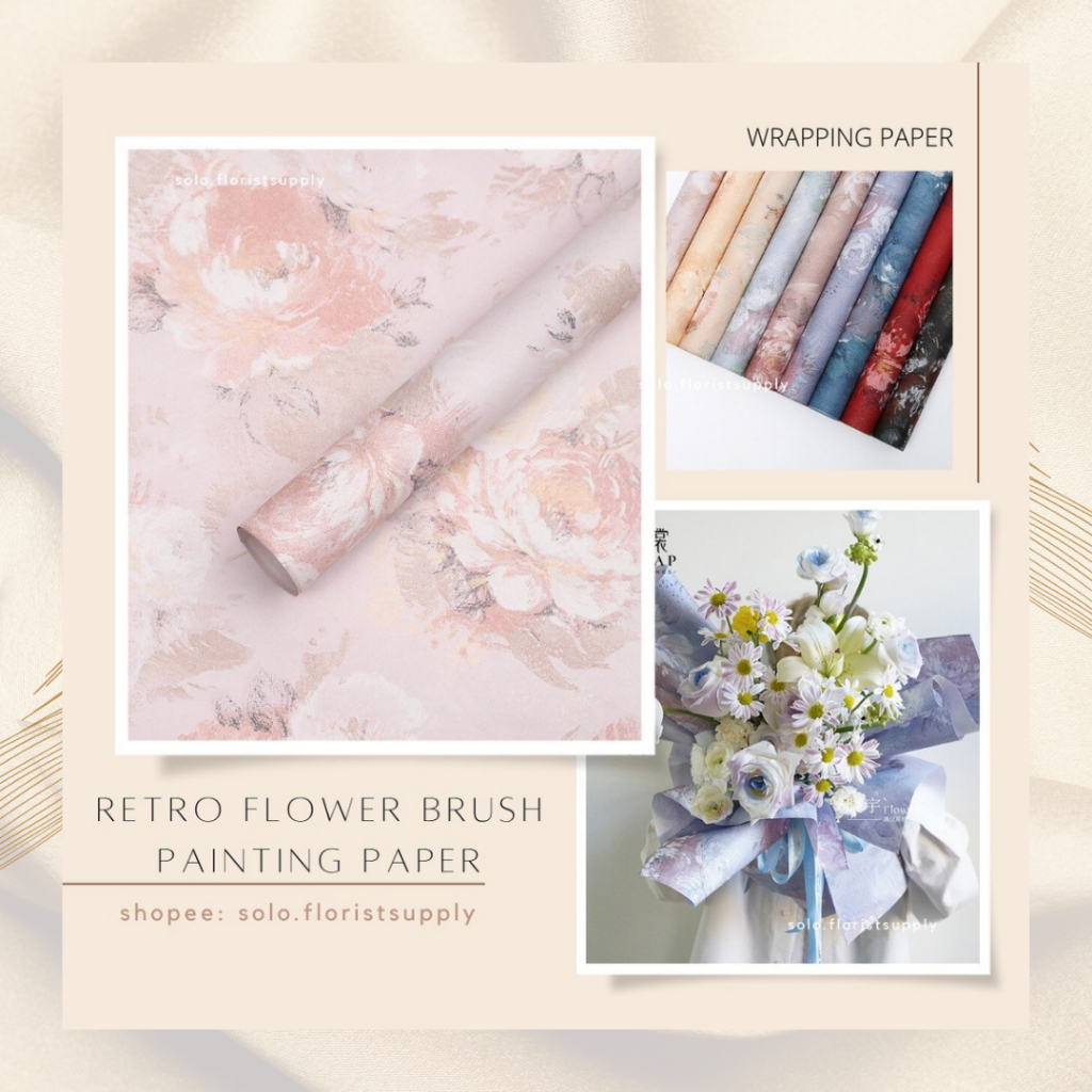 

RETRO FLOWER BRUSH PAINTING VINTAGE WRAPPNG FLOWER BAHAN KAIN MOTIF BUNGA ESTETIK LUKISAN KAIN METERAN BAHAN KERAJINAN PEMBUNGKUS BUNGA CRAFT BUKET BUNGA WISUDA BUNGA SABUN KAIN METERAN MOTIF SUNFLOWER BRUSH WATERCOLOR FLOWER AESTHETIC PROPERTI FOTO